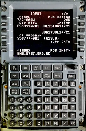 An FMC from a cockpit— source http://www.b737.org.uk/fmc.htm